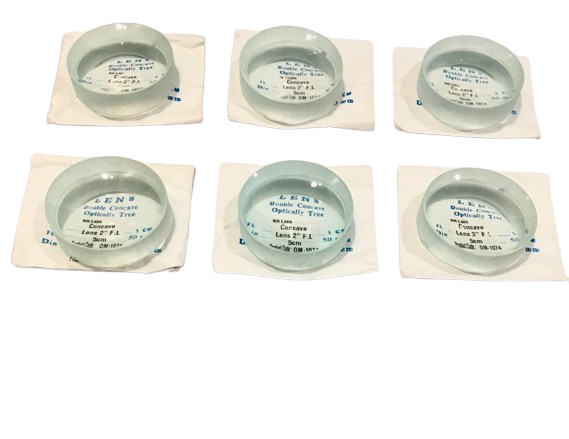 Concave Lens Size: 50mm, Focal Length 5cm (PK. of 6 Pcs.)