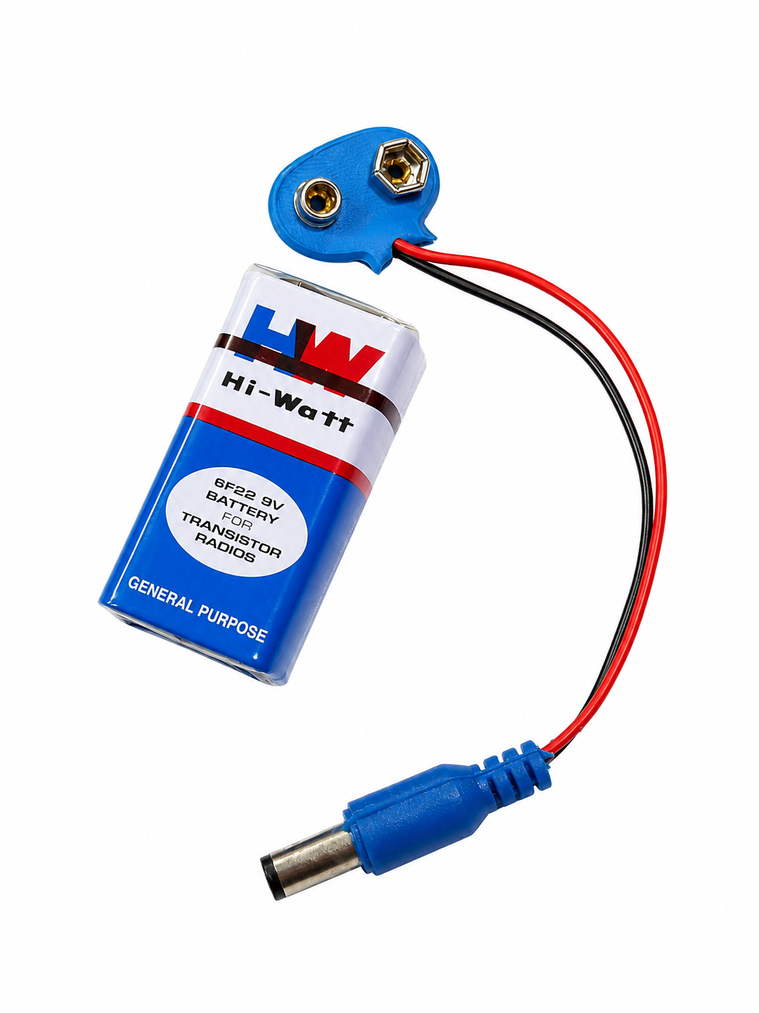 9V Battery with DC Jack Cable