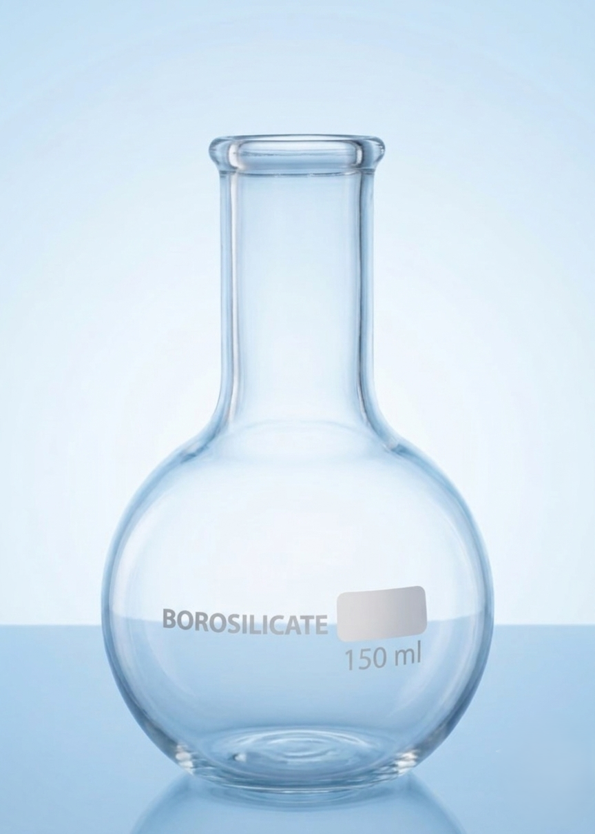 Flask Boiling Round Bottom Set Borosilicate Glass | Laboratory Glassware