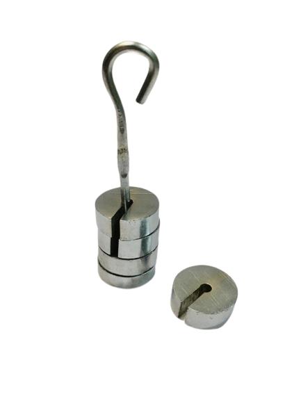SLOTTED WEIGHT 100grm = 5x20grm (SET OF 5 WITH HANGER)