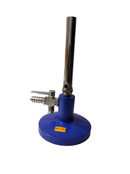 Bunsen Burner With Stopcock Heavy Base & Brass Pipe