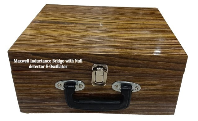 Maxwell Inductance Bridge with Null Detector & Oscillator With Wooden Box