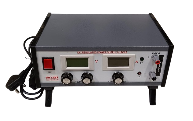 DC Regulated Power Supply With 2 Digital Meters (0-15V/2A DC)