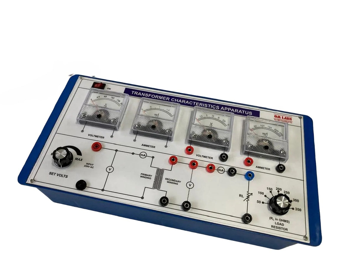 Transformer Characteristics Apparatus ( Analog Meters) P. Box