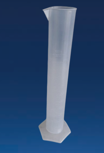 Measuring Cylinder Hexagonal 500ml Set | Brand: Poly Lab | Set of 4 Pcs