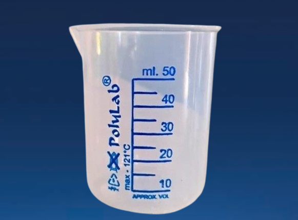 Beaker 50ml Printed Graduation Set | Brand: Poly Lab | Set of 12