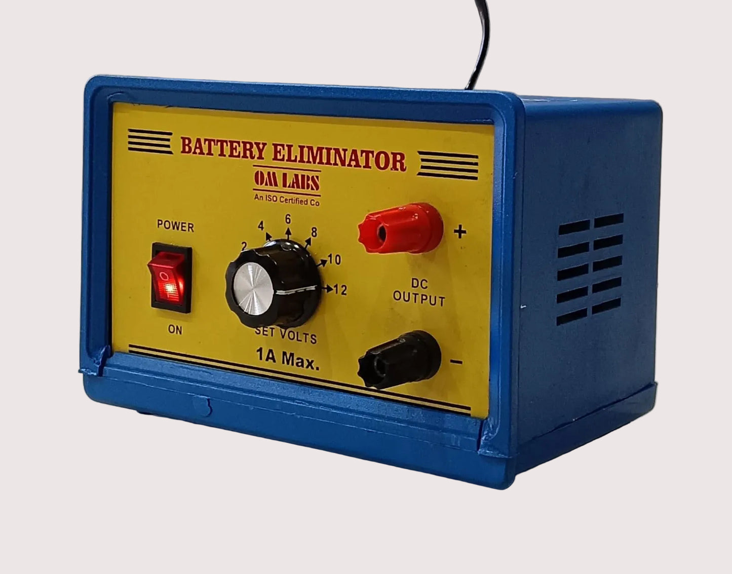 BATTERY ELIMINATOR 2-12V/1A DC in Plastic Box