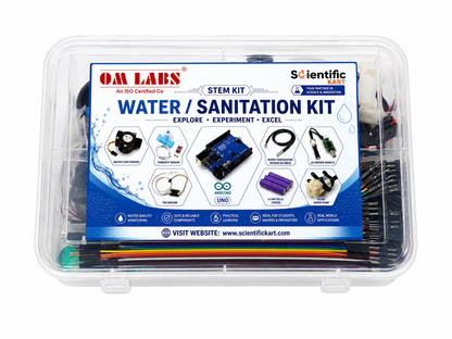 OM LABS Water/Sanitation Arduino STEM Kit (pH, Turbidity, TDS, Water Temperature, Water Pump, and Water Flow)