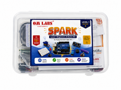 OM LABS Spark Beginners Kit- Arduino Uno Compatible Electronics Starter Kit with 15 Missions