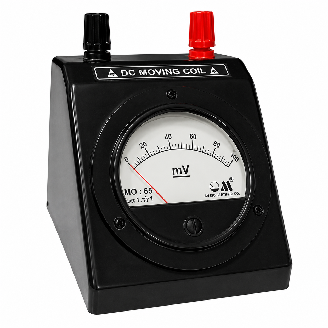 DC Milli-Voltmeter | MODEL: MO- 65 Top Terminal Round Black Stand Meter