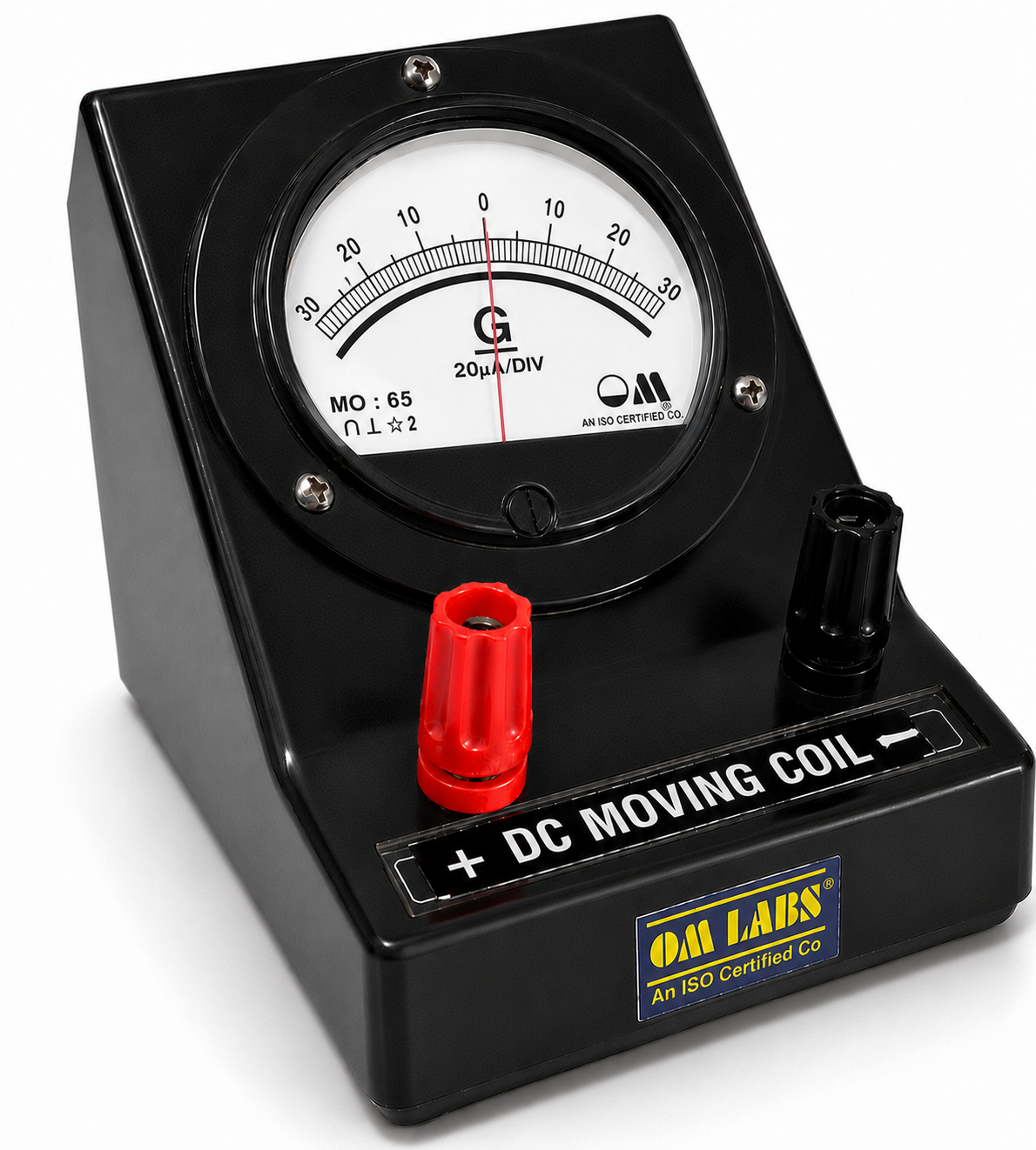 DC Galvanometer MO-65 Front Terminal Round Black Meter