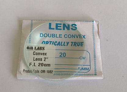 Convex Len's Different Focal Lenght | Size: 50cm | Set Of 8 Pcs