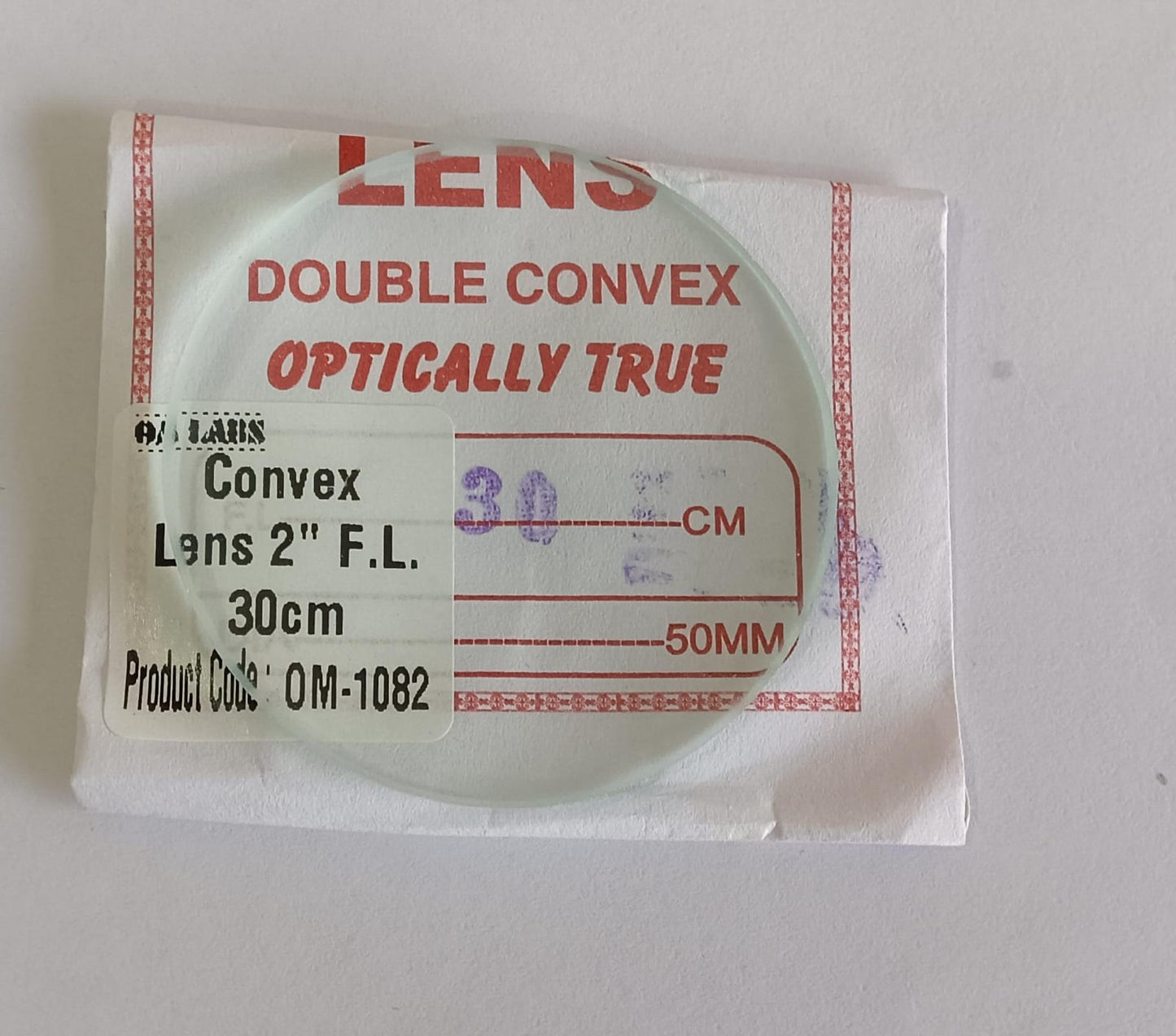 Convex Len's Different Focal Lenght | Size: 50cm | Set Of 8 Pcs