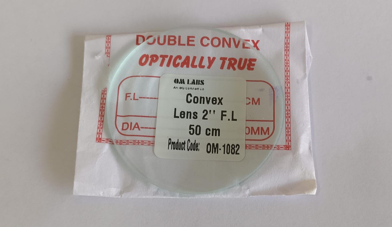 Convex Len's Different Focal Lenght | Size: 50cm | Set Of 8 Pcs