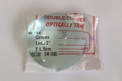 Convex Len's Different Focal Lenght | Size: 50cm | Set Of 8 Pcs