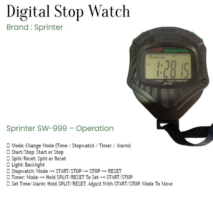 Digital Stop Watch Brand: Sprinter