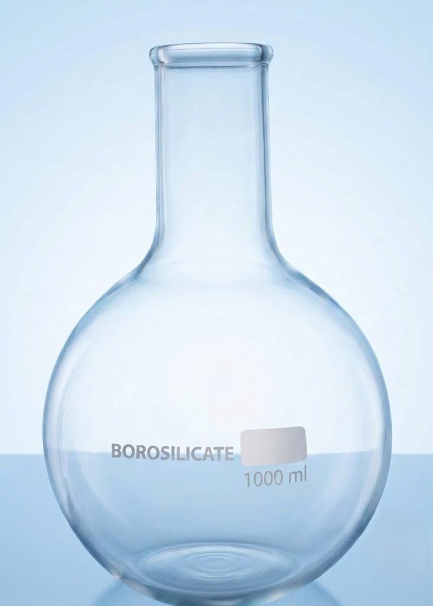Flask Boiling Round Bottom Set Borosilicate Glass  | Laboratory Glassware