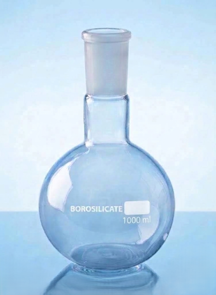 Flask Boiling Round Bottom With Socket Set Borosilicate Glass  | Laboratory Glassware