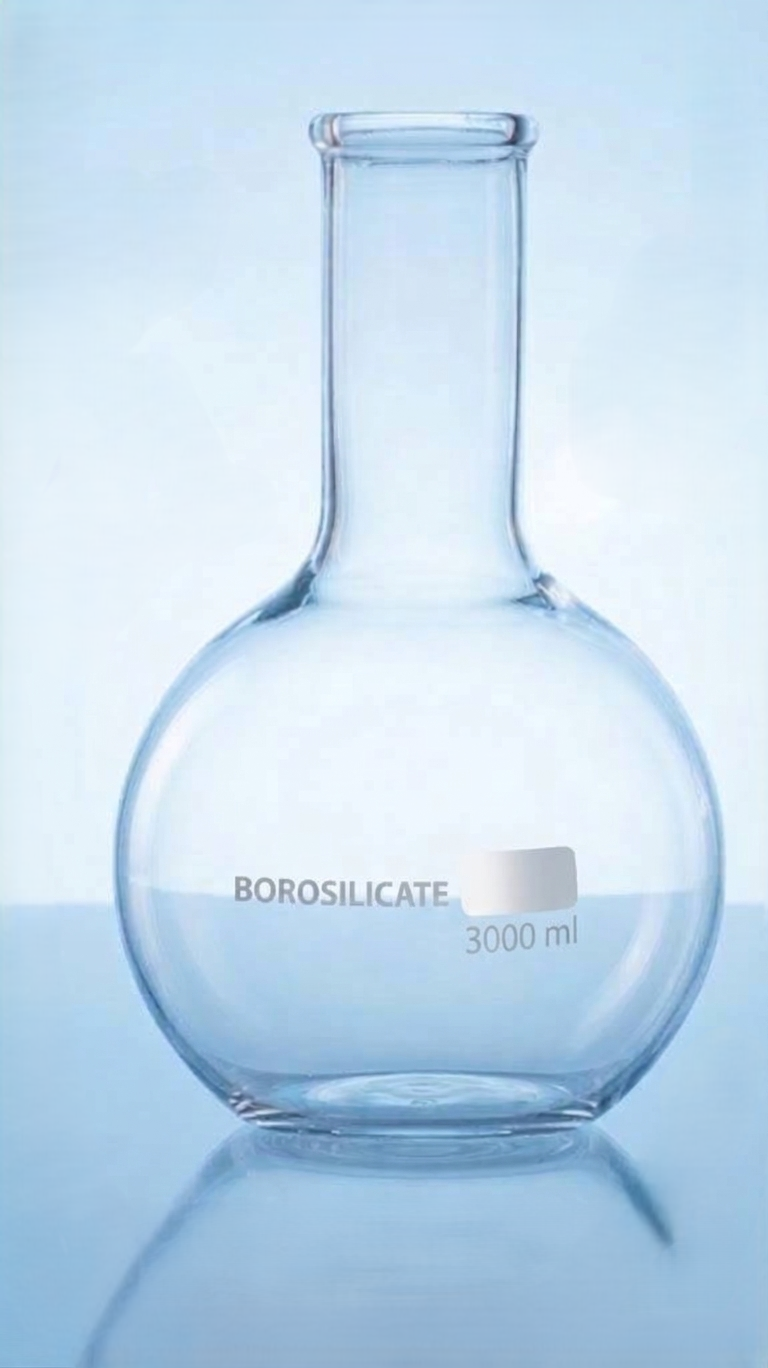 Flask Boiling Flat Bottom Set Borosilicate Glass  | Laboratory Glassware