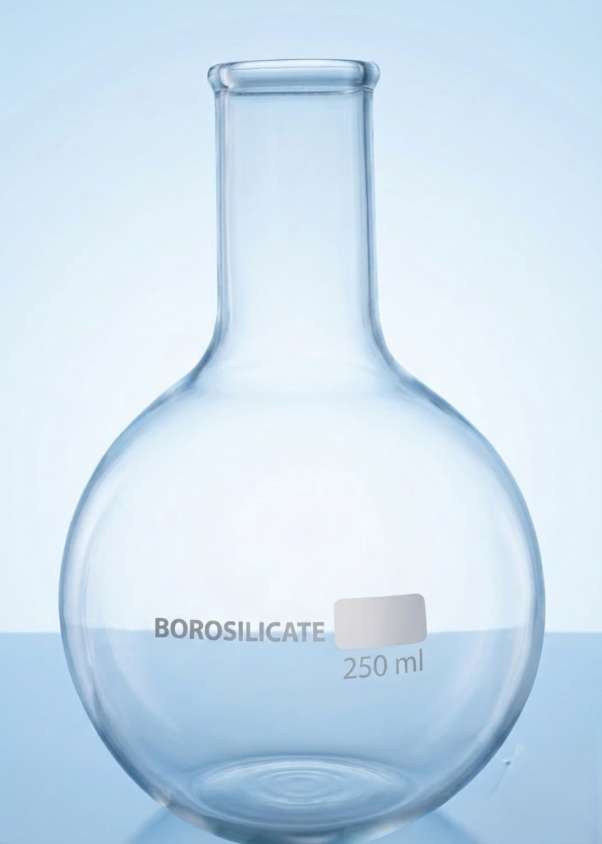 Flask Boiling Round Bottom Set Borosilicate Glass  | Laboratory Glassware