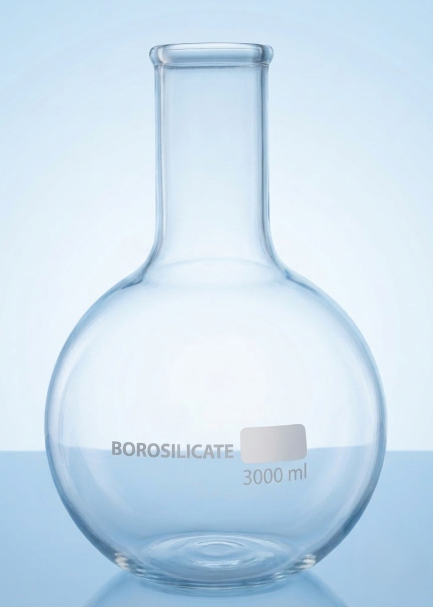 Flask Boiling Round Bottom Set Borosilicate Glass  | Laboratory Glassware