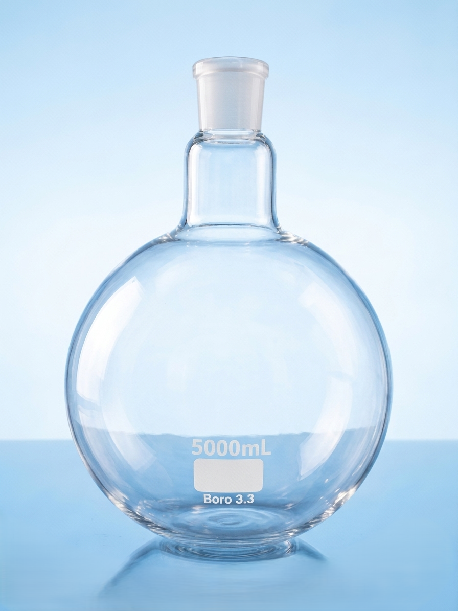 Flask Boiling Round Bottom With Socket Set Borosilicate Glass  | Laboratory Glassware