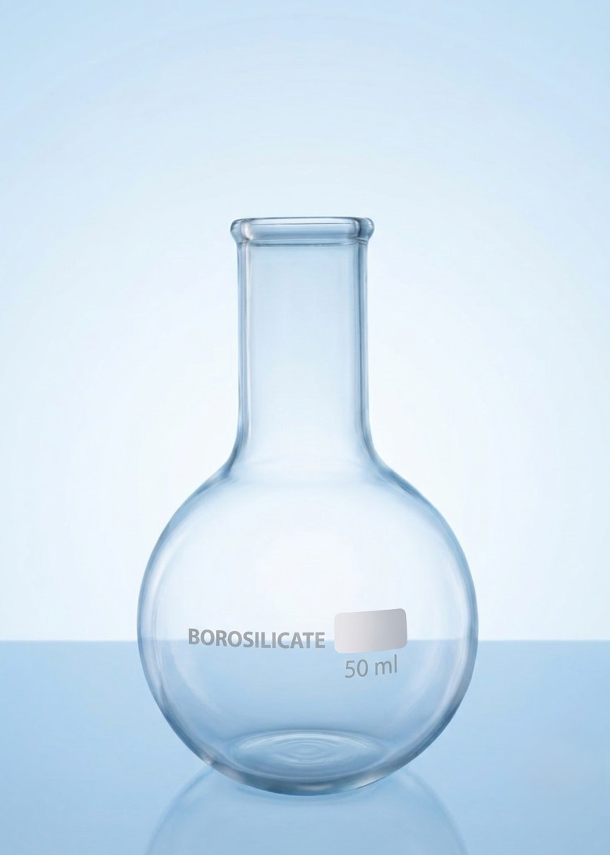 Flask Boiling Round Bottom Set Borosilicate Glass  | Laboratory Glassware