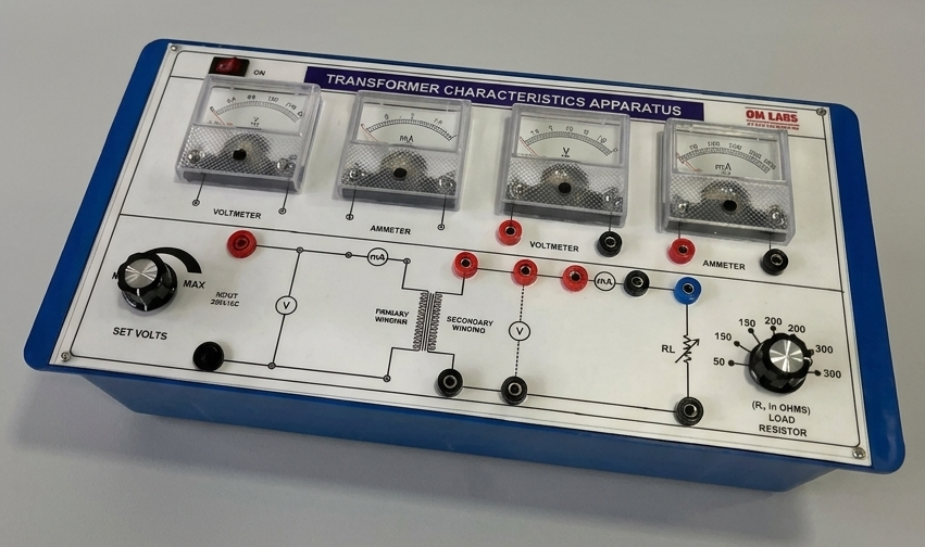 Transformer Characteristics Apparatus ( Analog Meters) P. Box