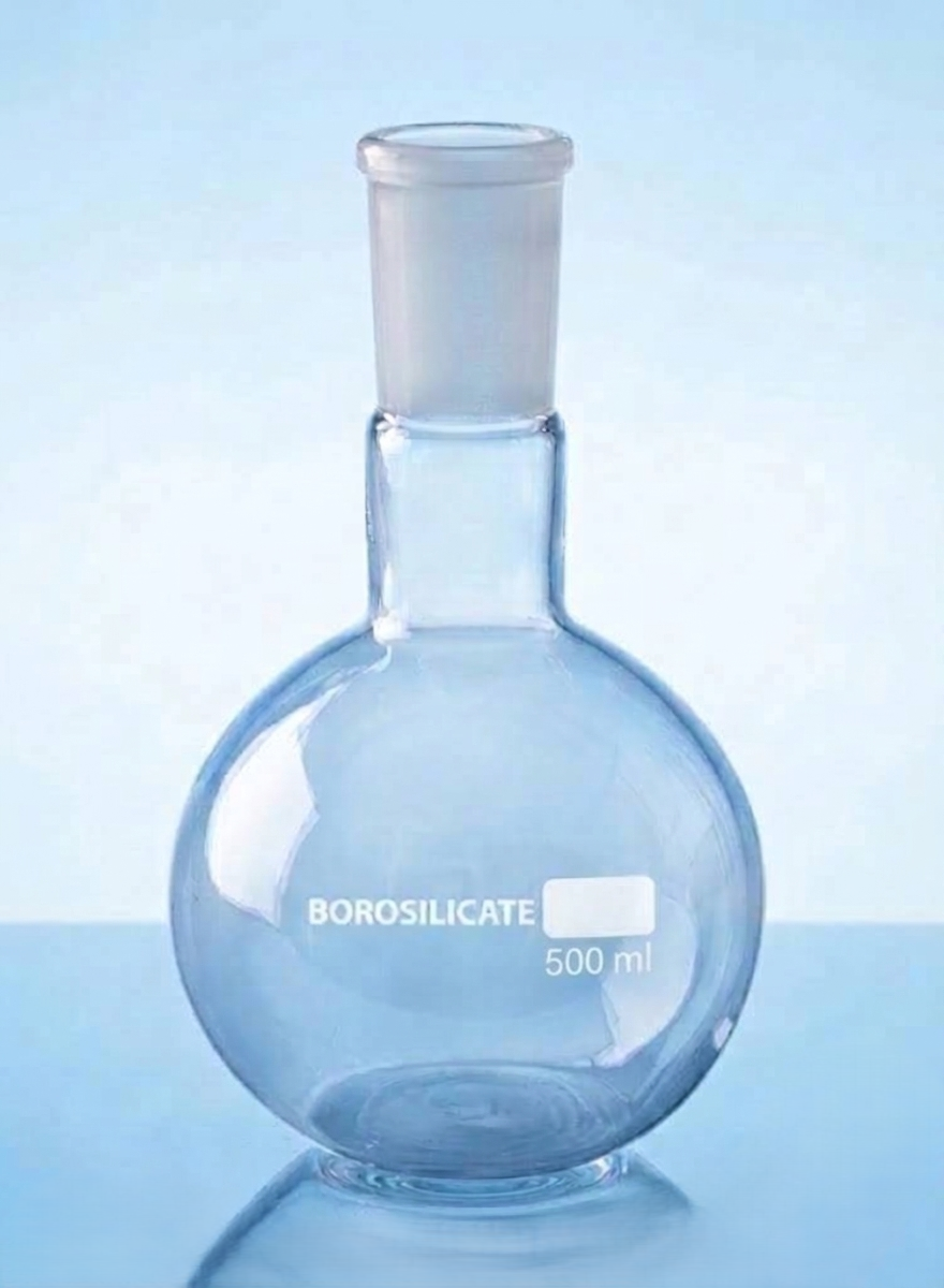 Flask Boiling Round Bottom With Socket Set Borosilicate Glass  | Laboratory Glassware