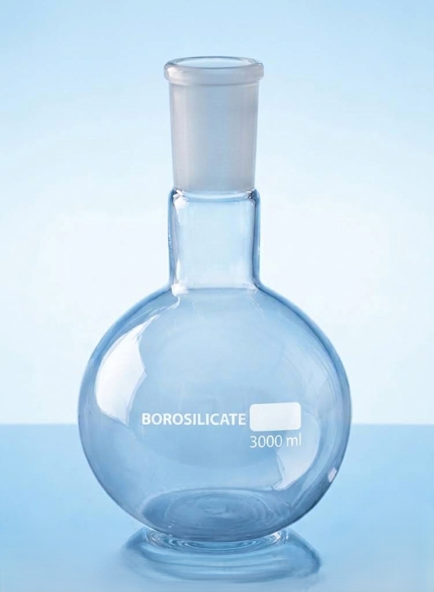 Flask Boiling Round Bottom With Socket Set Borosilicate Glass  | Laboratory Glassware