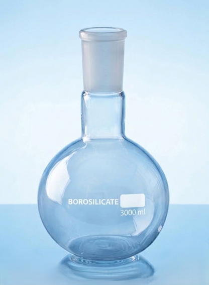 Flask Boiling Round Bottom With Socket Set Borosilicate Glass  | Laboratory Glassware