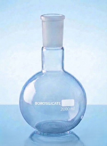 Flask Boiling Round Bottom With Socket Set Borosilicate Glass  | Laboratory Glassware