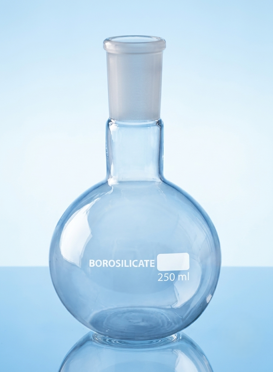 Flask Boiling Round Bottom With Socket Set Borosilicate Glass  | Laboratory Glassware