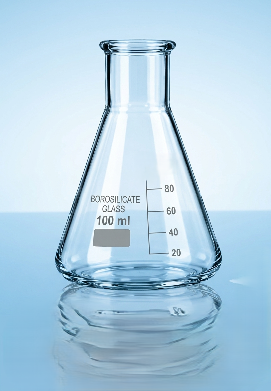 Flask Conical Graduated Narrow mouth Set Borosilicate Glass  | Laboratory Glassware