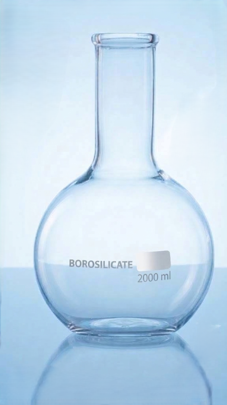 Flask Boiling Flat Bottom Set Borosilicate Glass  | Laboratory Glassware