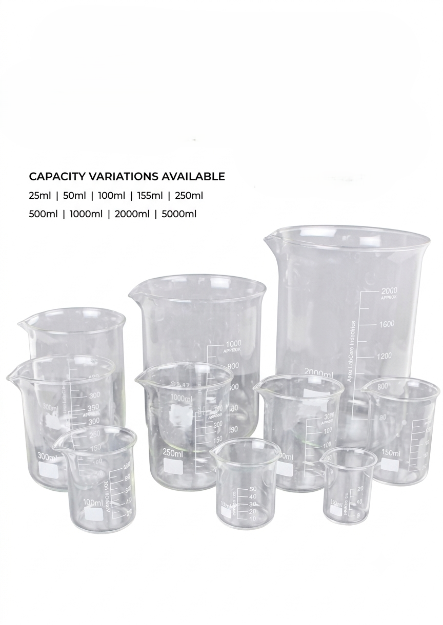 Borosilicate Glass Beakers(Single 1 pcs)