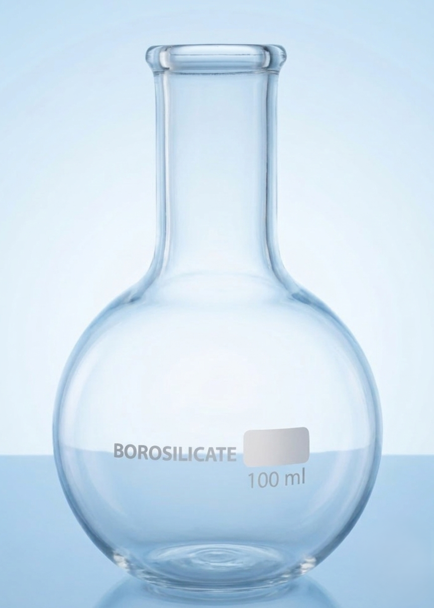 Flask Boiling Round Bottom Set Borosilicate Glass  | Laboratory Glassware