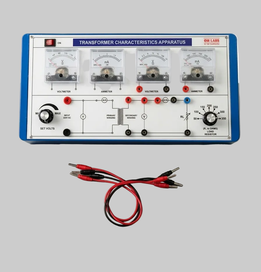 Transformer Characteristics Apparatus ( Analog Meters) P. Box