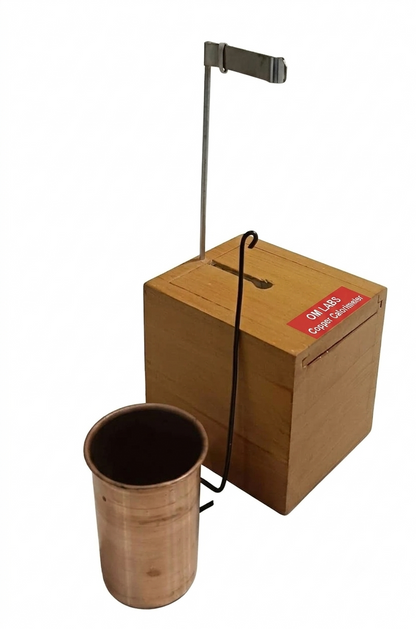 Copper Calorimeter 3"x2" In Wooden Box