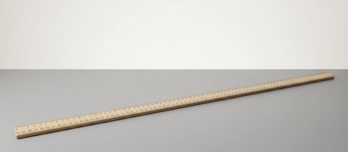 One Meter Wooden Scale