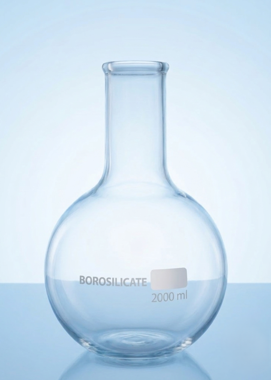Flask Boiling Round Bottom Set Borosilicate Glass  | Laboratory Glassware