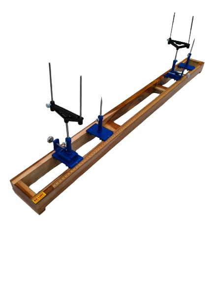 Optical Bench Wooden with Metal Accessories