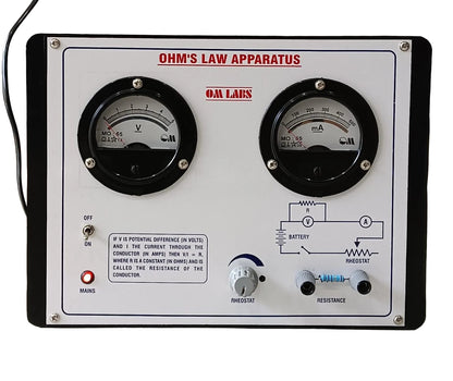 Ohm's Law Apparatus With Power Supply | 2 Round Meter