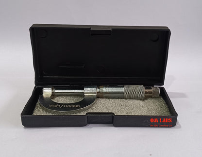 Screw Gauge Micro meter Size: 25x1/100mm