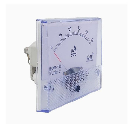 DC MICROAMMETER 0-50 uA (MODEL EDM-100 PANEL METER)