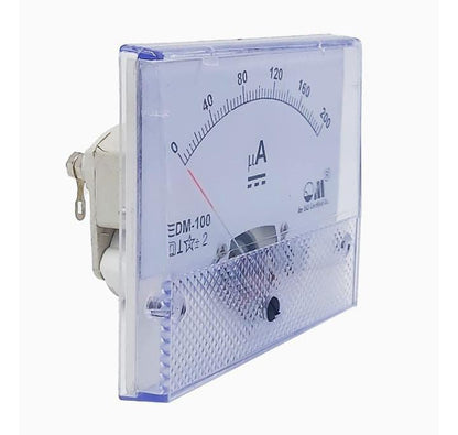 DC MICROAMMETER (MODEL EDM-100 RECTANGULAR PANEL METER)