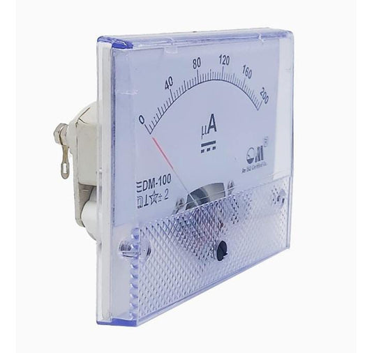 DC MICROAMMETER (MODEL EDM-100 RECTANGULAR PANEL METER)