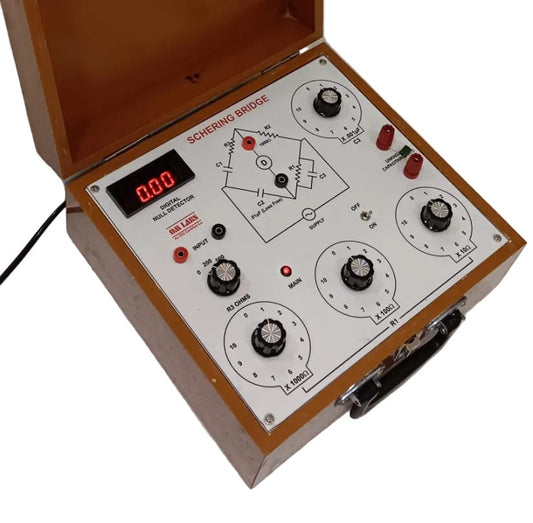 Schering Bridge with Null Detector & Oscillator With Wooden Box