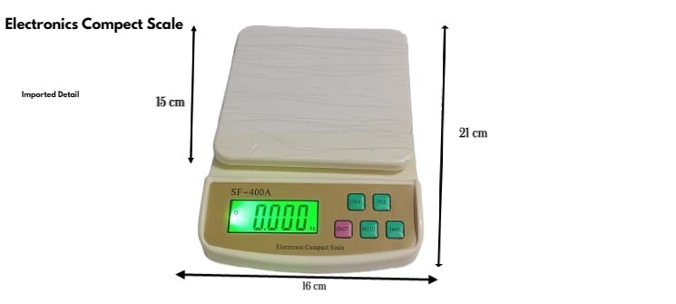 Digital Balance Capacity 10kg L.C 1 Gm. (Electronic Compact Scale)