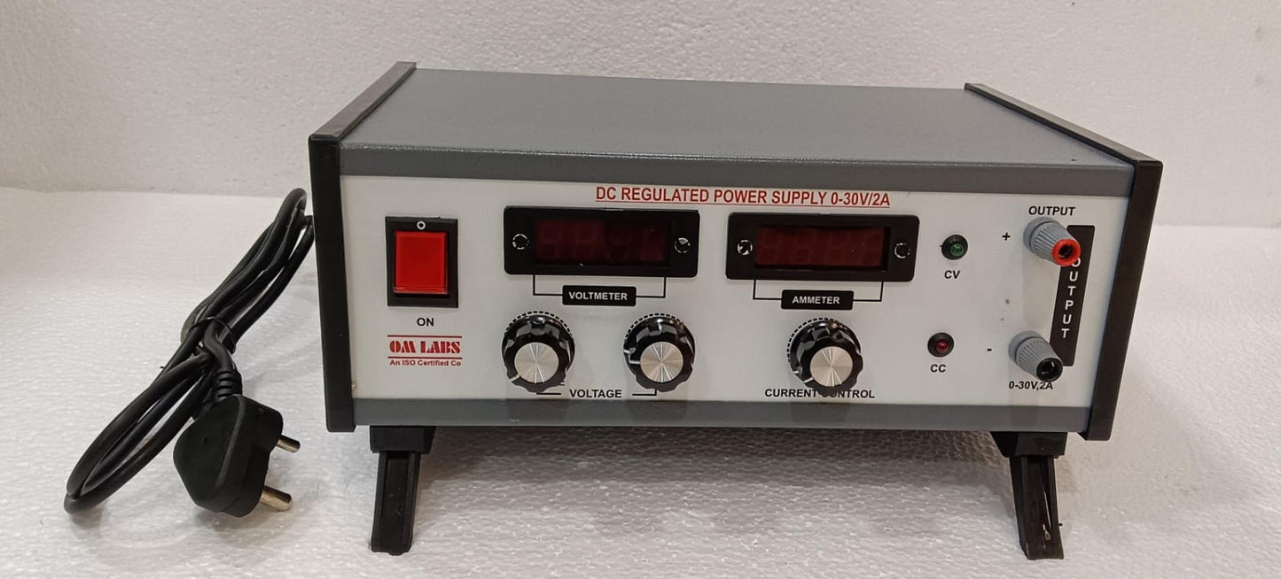 DC Regulated Power Supplies With 2 Digital Meter (0-30V/2ADC)